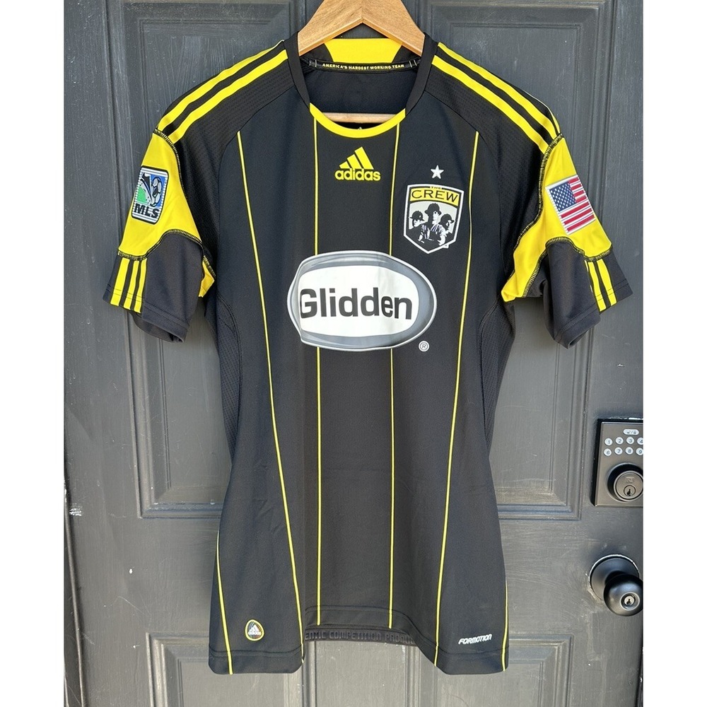 Adidas Columbus Crew 2009 Away MLS Jersey Soccer Player Issue Medium LH Formotio